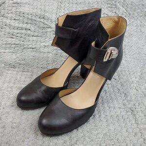 Opening Ceremony Black Ankle Strap High Heel Shoes